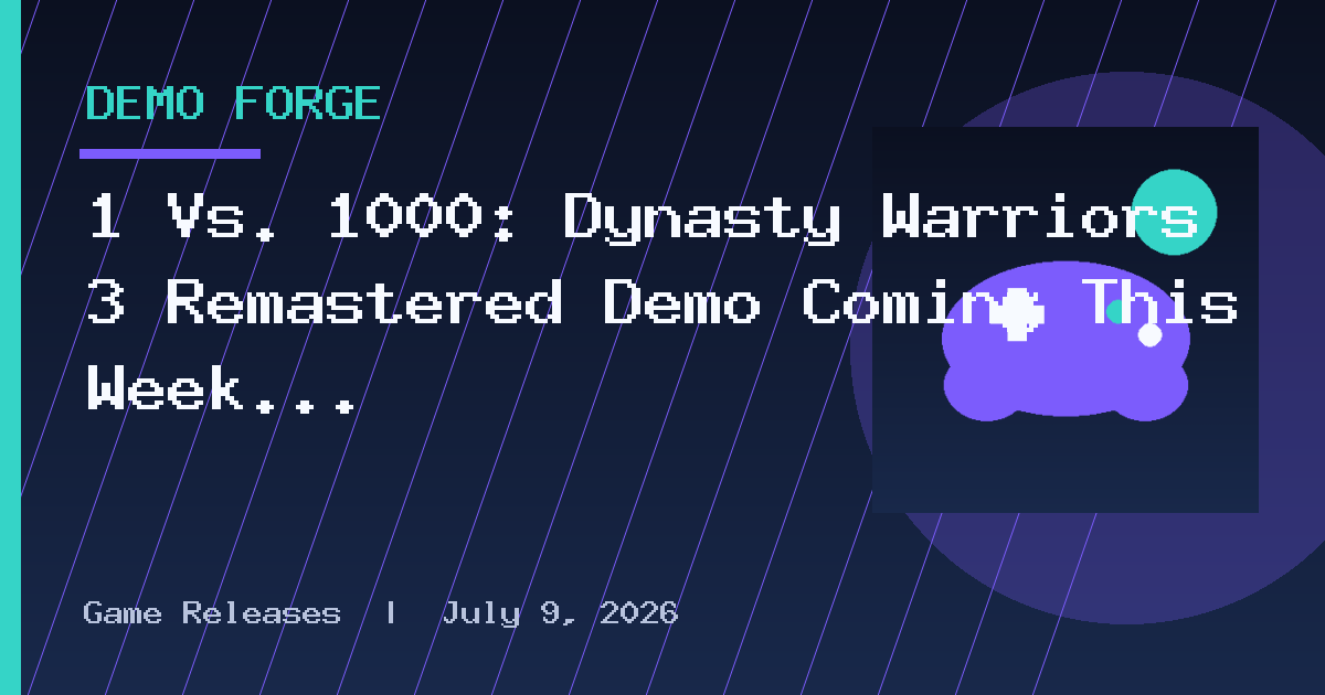 1 Vs. 1000: Dynasty Warriors 3 Remastered Demo Coming This Week