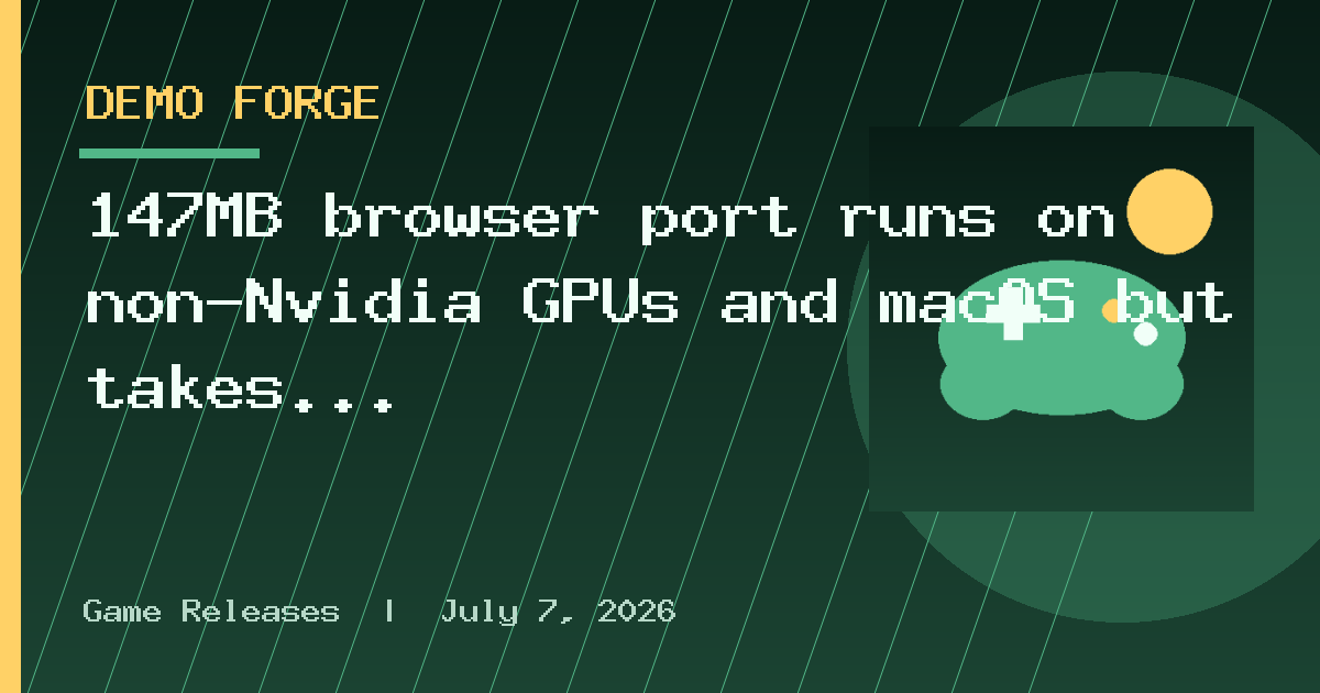 147MB browser port runs on non-Nvidia GPUs and macOS but takes two seconds per