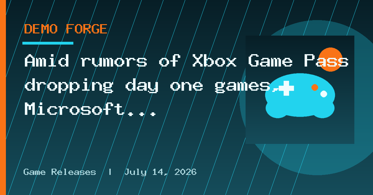 Amid rumors of Xbox Game Pass dropping day one games, Microsoft will only