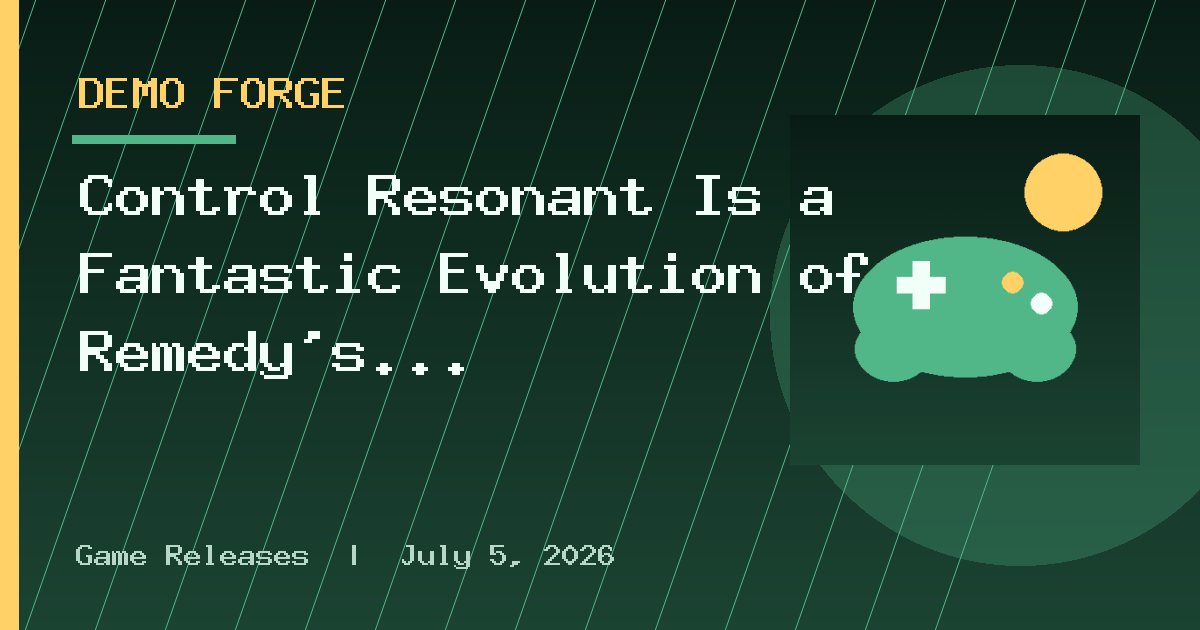 Control Resonant Is a Fantastic Evolution of Remedy’s Formula