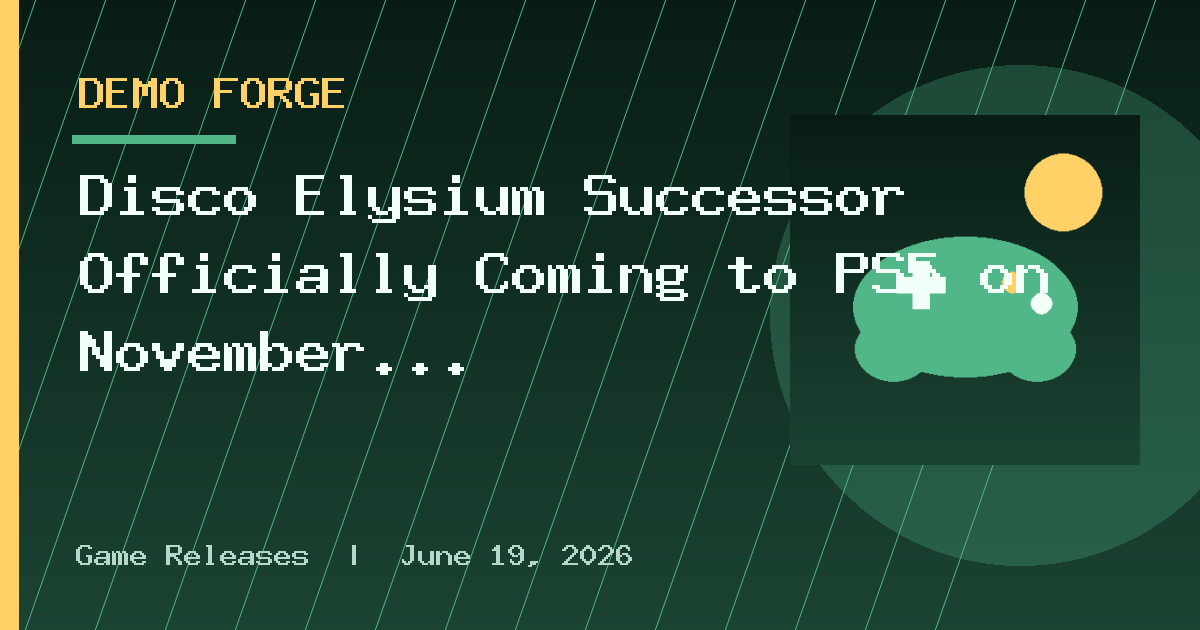 Disco Elysium Successor Officially Coming to PS5 on November 3