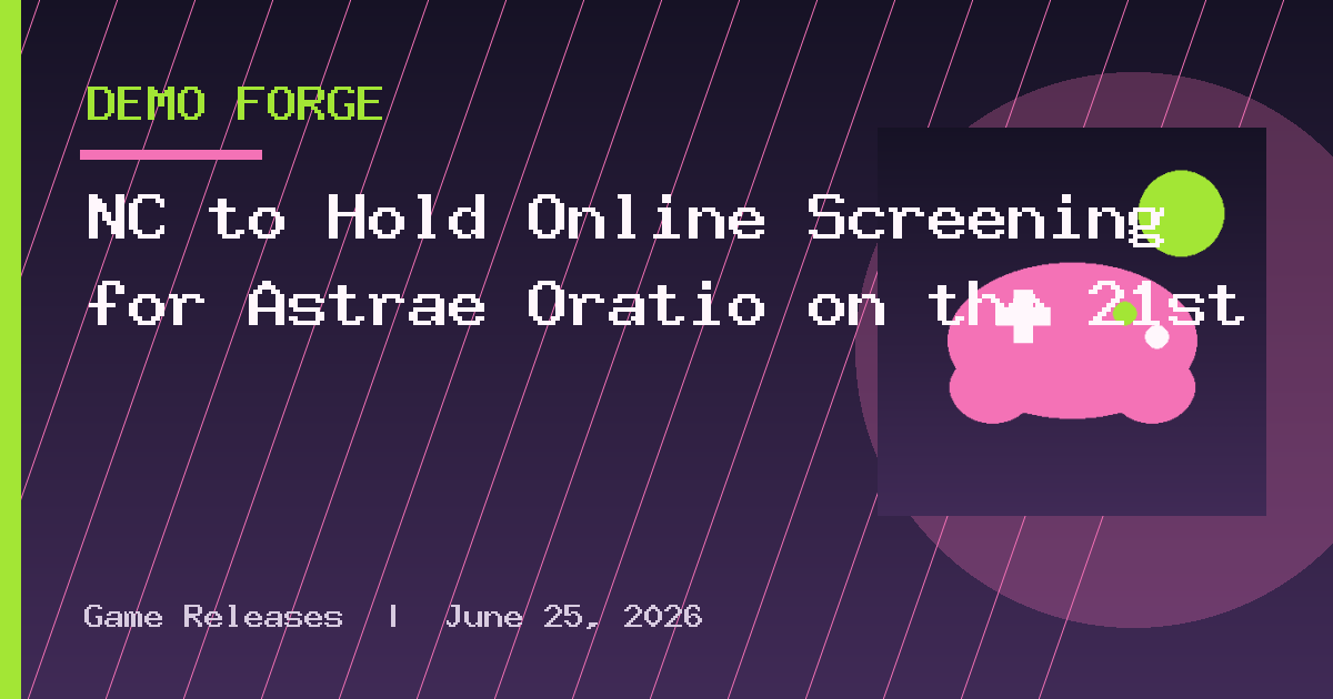 NC to Hold Online Screening for Astrae Oratio on the 21st