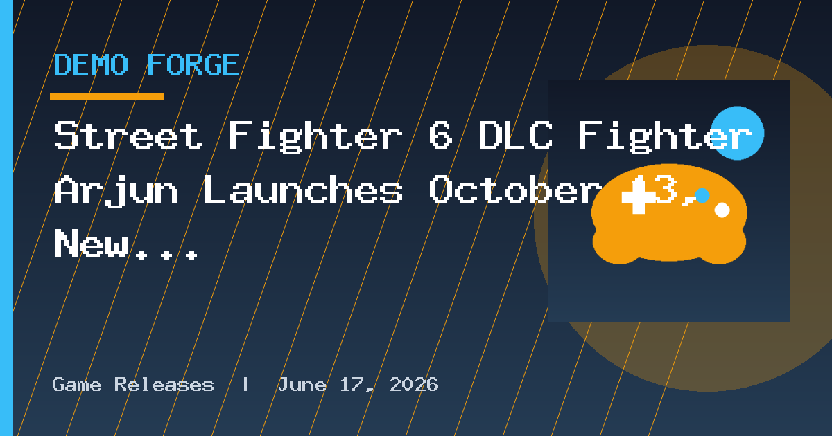 Street Fighter 6 DLC Fighter Arjun Launches October 13, New Gameplay Trailer